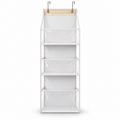 4-Tier Over the Door Hanging Organizer – Clear Pocket Closet Storage for Clothes & Towels