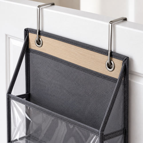 4-Tier Over the Door Hanging Organizer – Clear Pocket Closet Storage for Clothes & Towels
